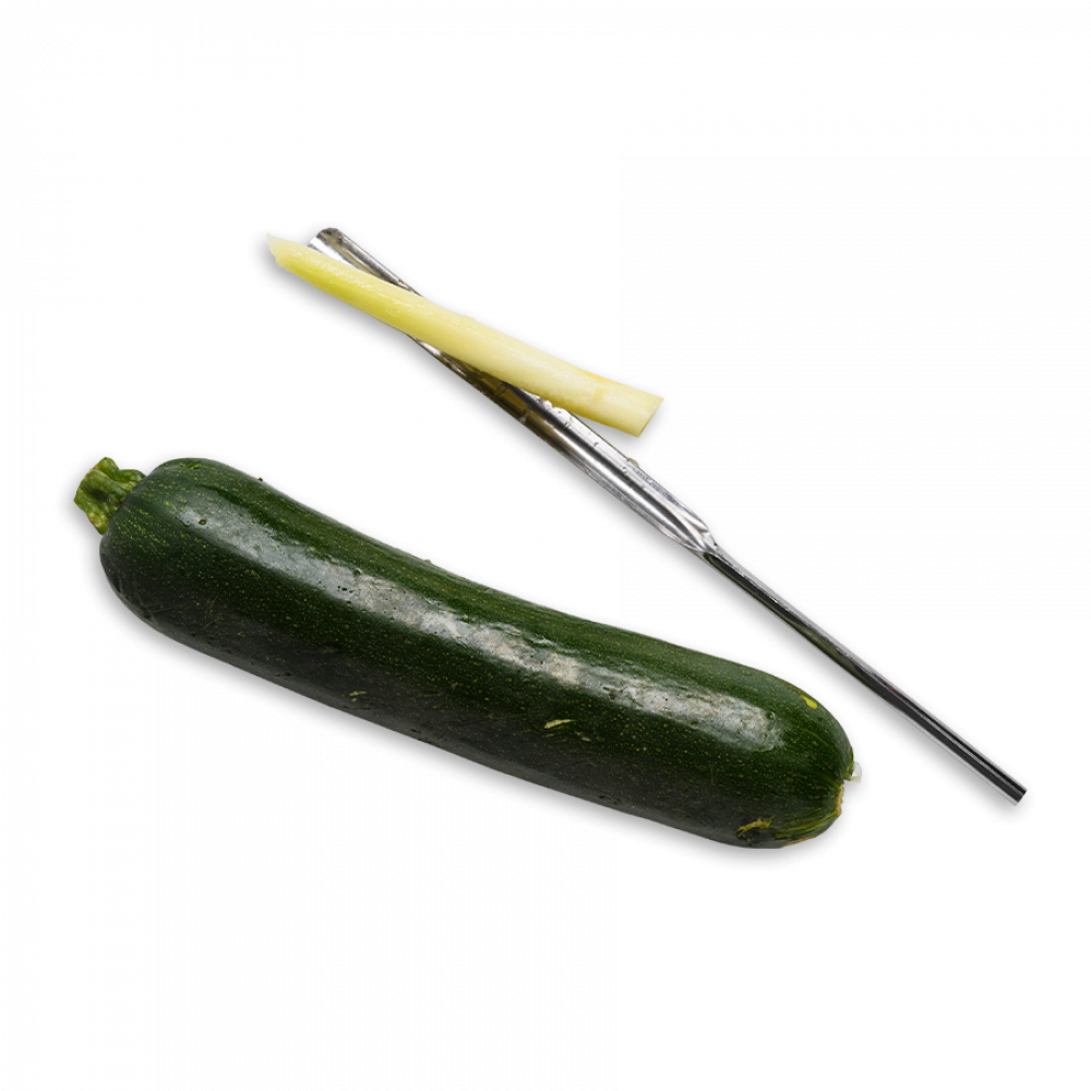 A zucchini corer simplifies stuffed squash.