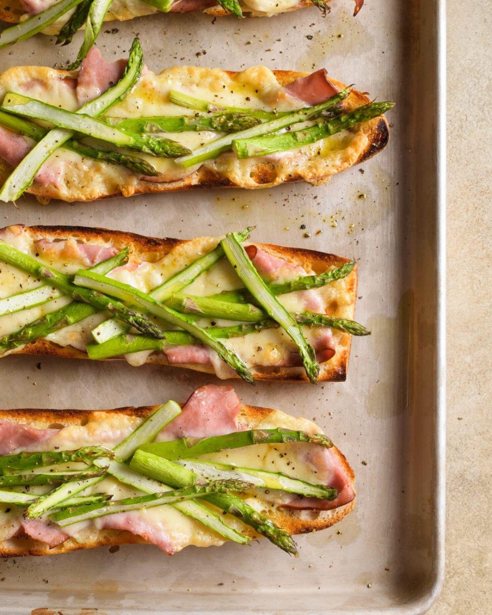Aspragus and Ham Tartines Vertical Blog