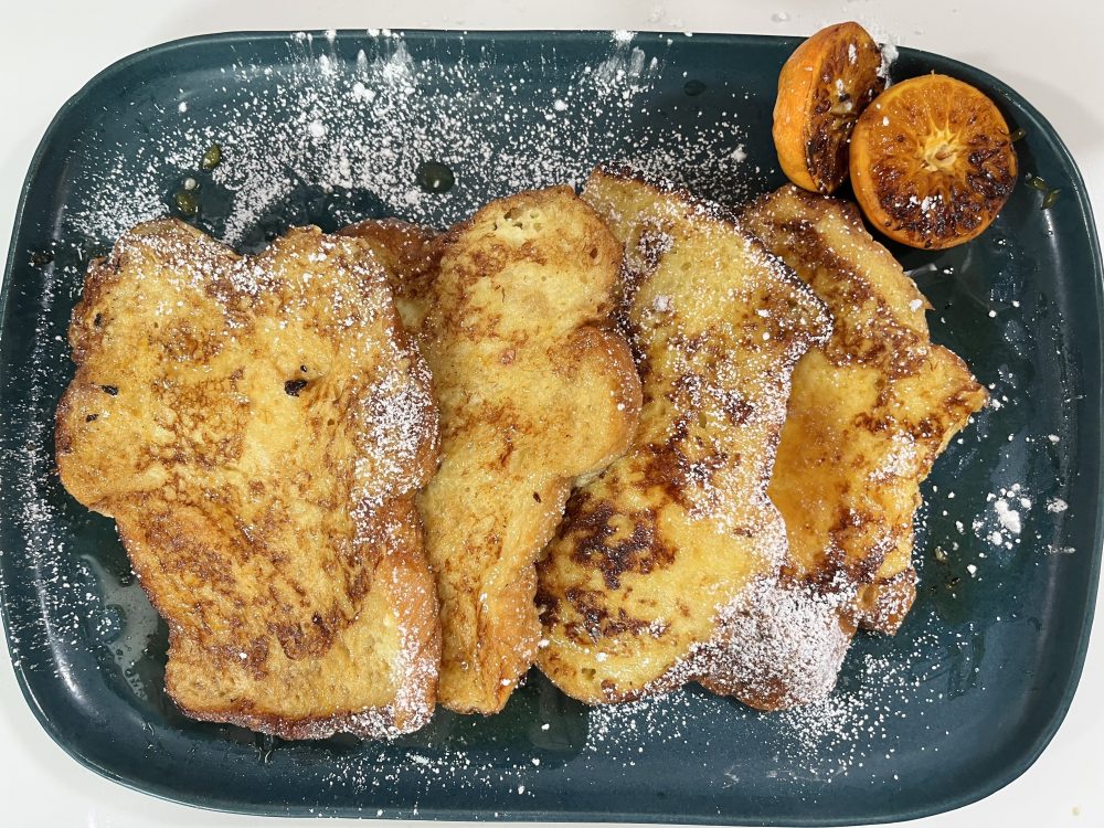 Eggnog Challah French Toast