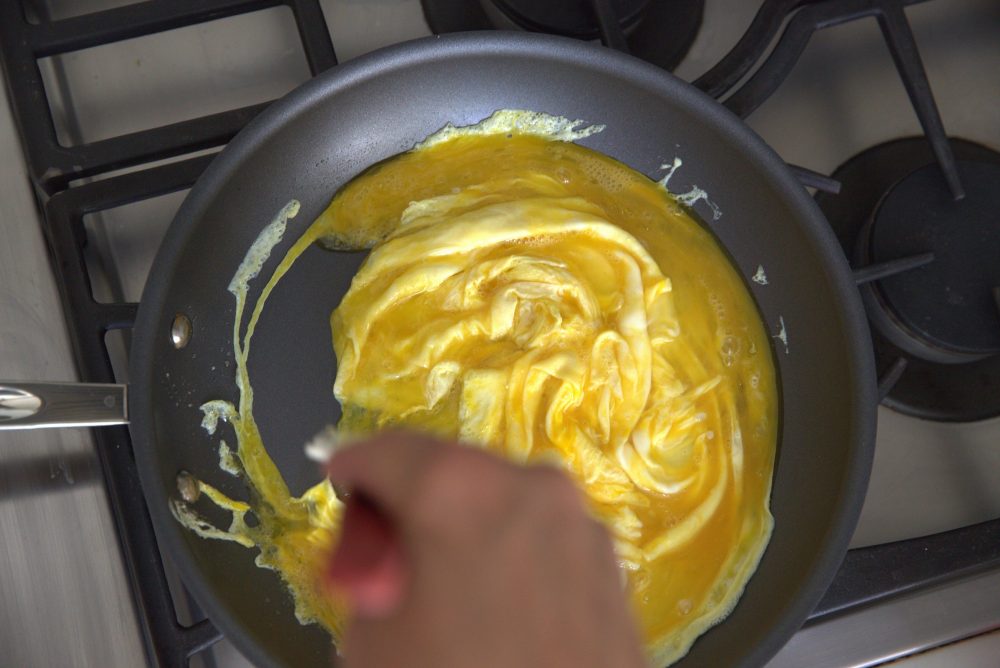 Fluffy  Olive  Oil  Scrambled  Eggs