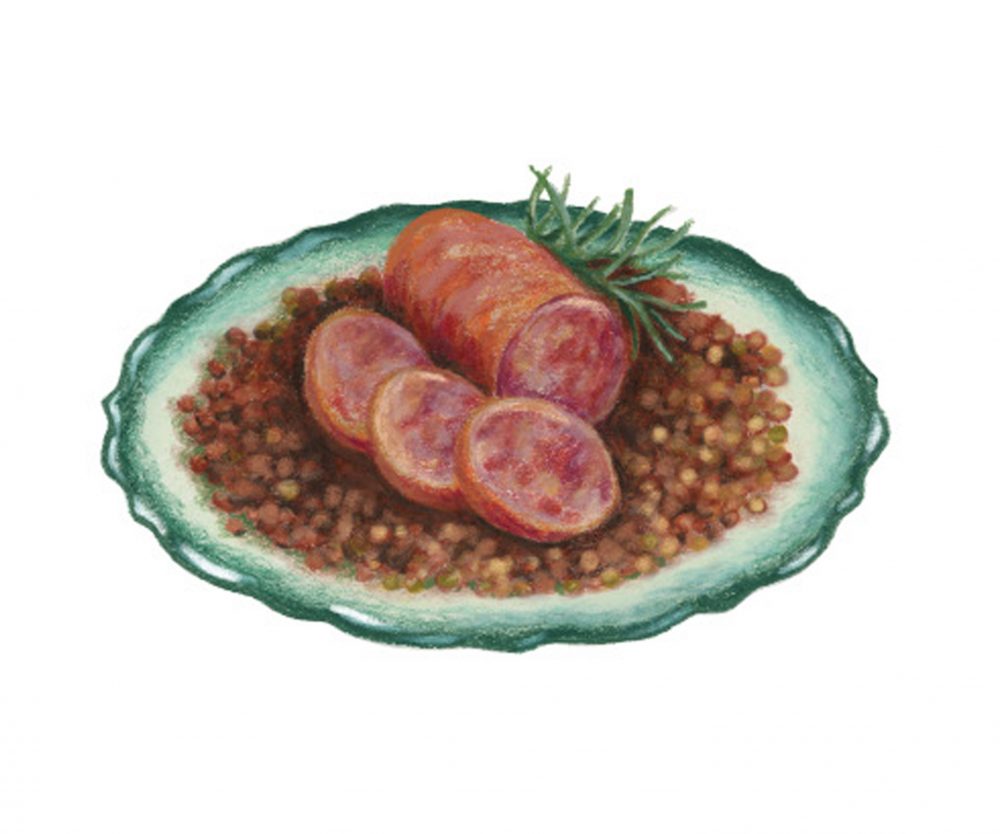 Illustrations i42 Cotechino con Lenticchie