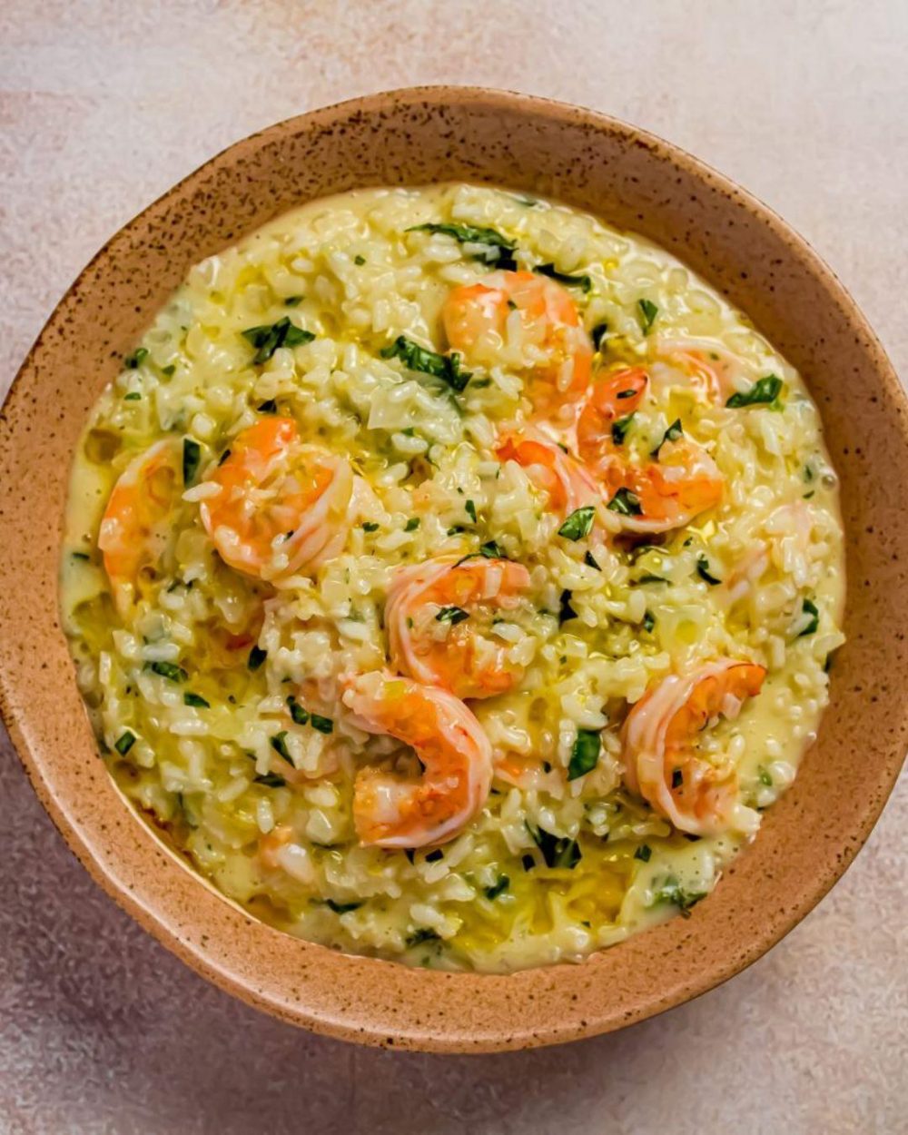 Lemon and Shrimp Risotto with Fresh Basil