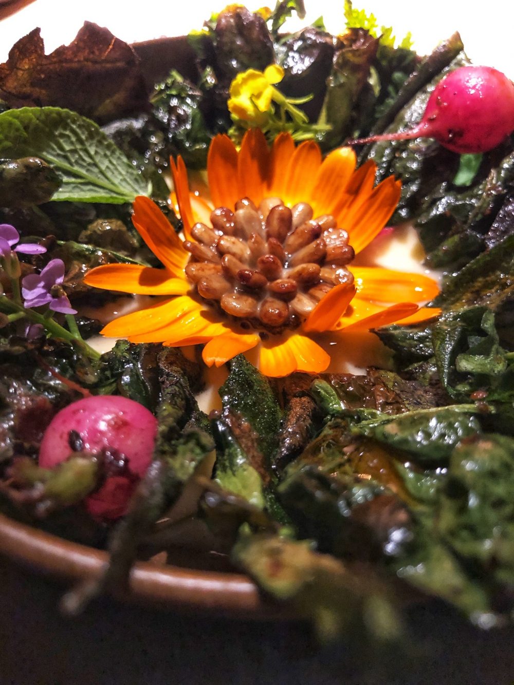 The salad at Noma, chef Rene Redzepi's restaurant in Copenhagen, Denmark.