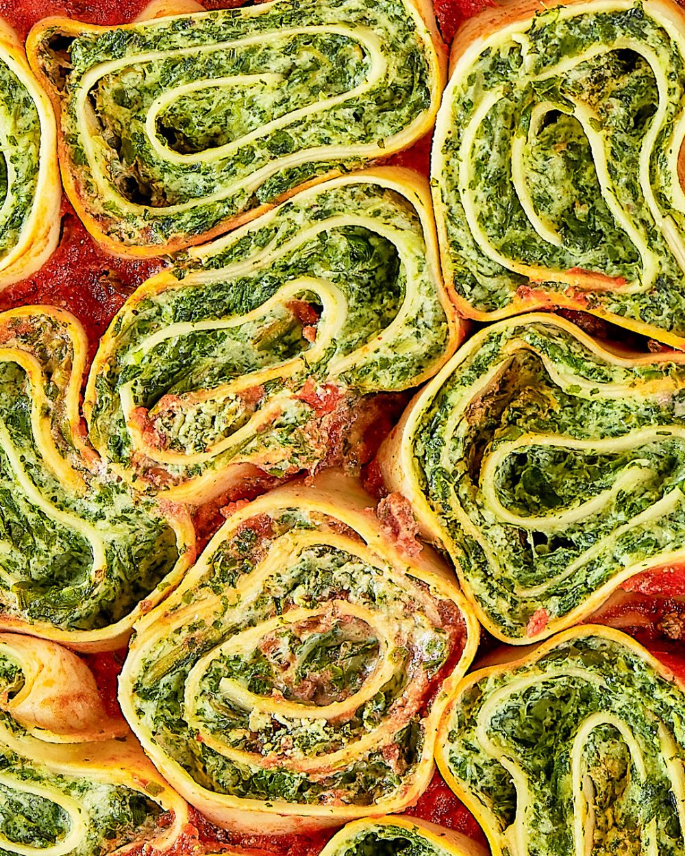 Pasta Rotolo Spinach Ricotta Casserole Close IG