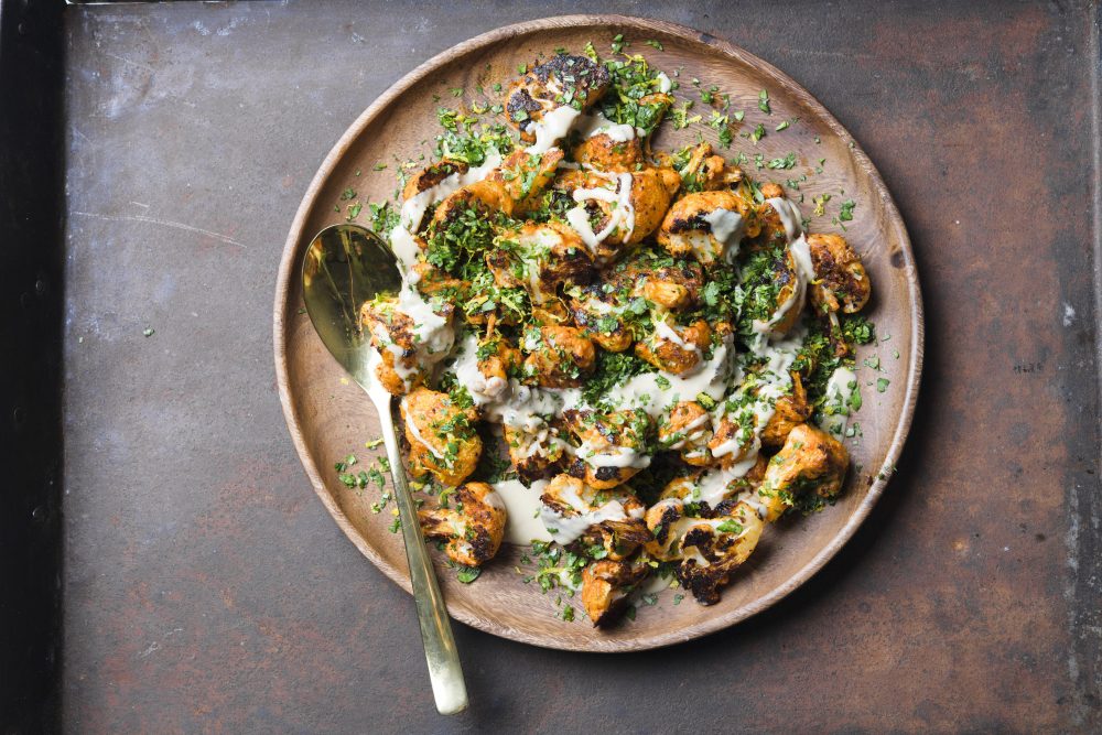Roasted Cauliflower with Tahini and Lemon Horizontal