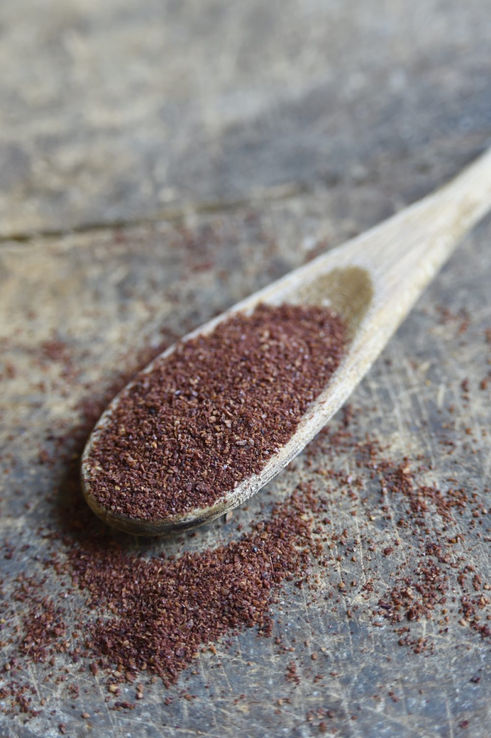 Fruit, lemony sumac adds tang without liquid.