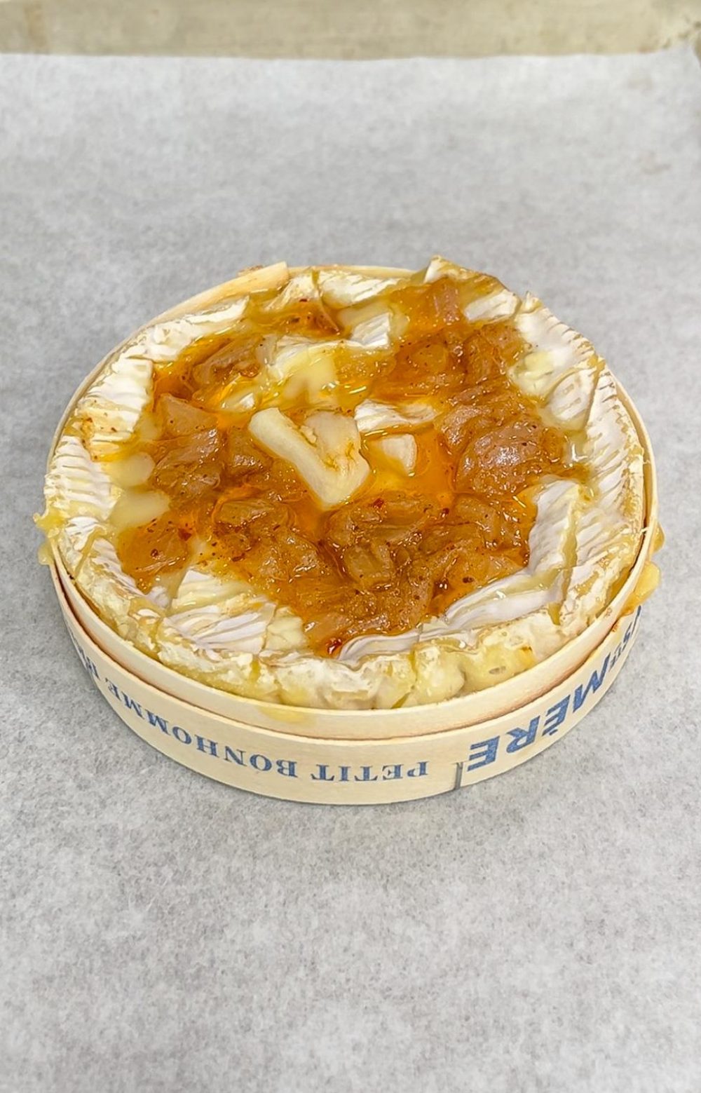 Bake in the box camembert vertical