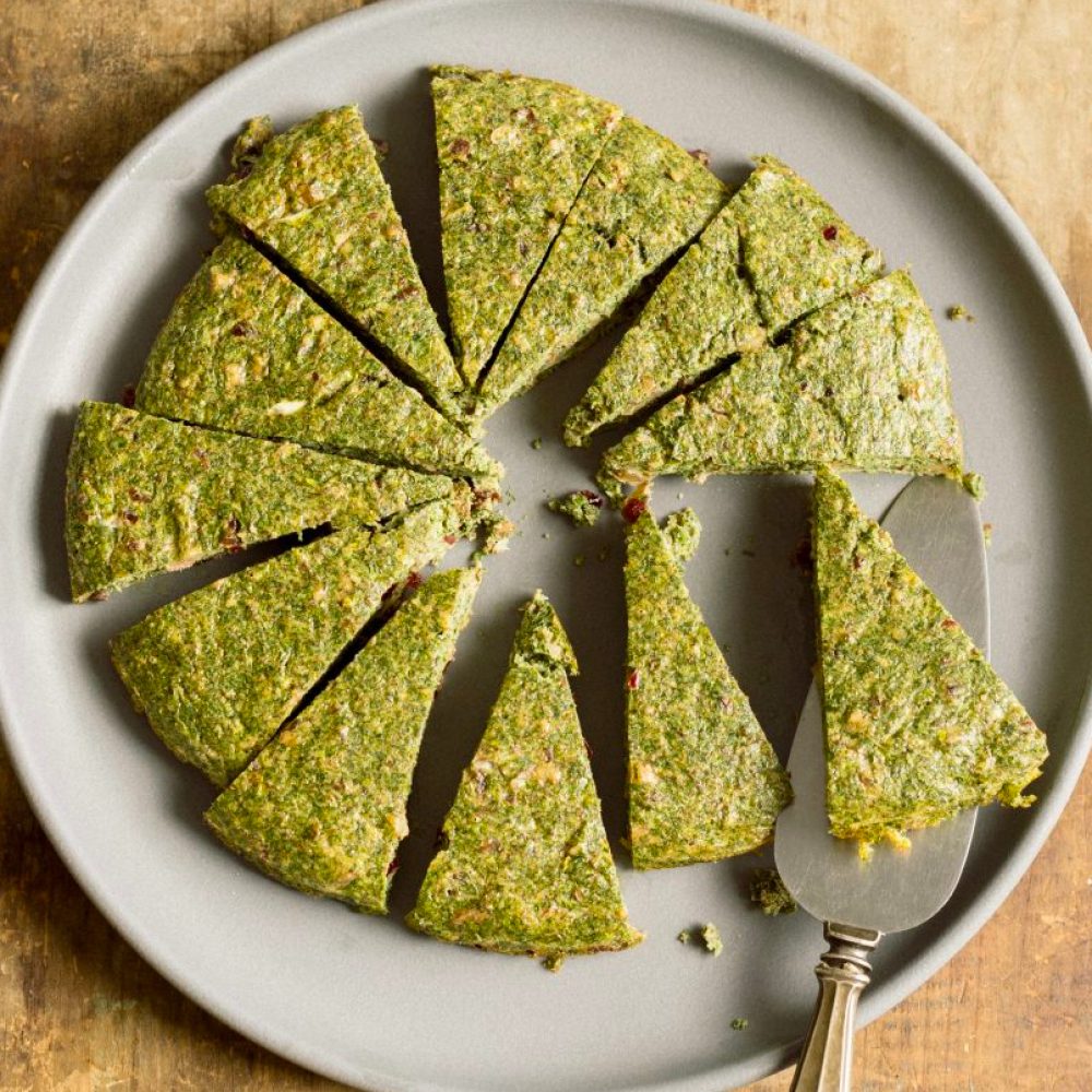 Baked persian herb omelette kuku sabzi milk street