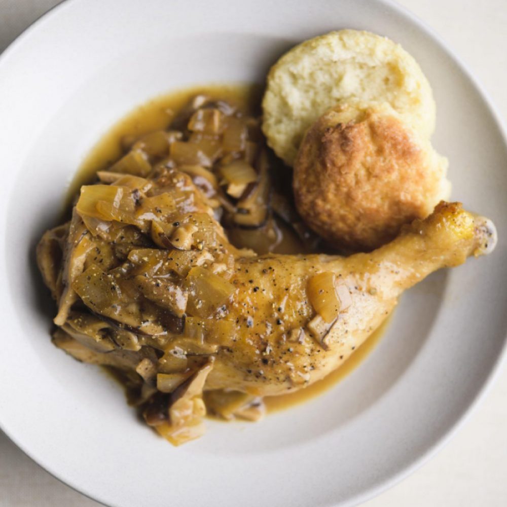 Bourbon miso smothered chicken milk street