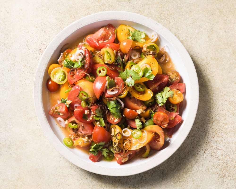 Burmese tomato salad shallots peanuts h