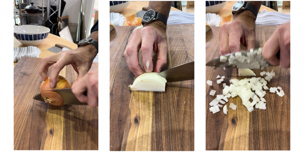 Diced onions lead