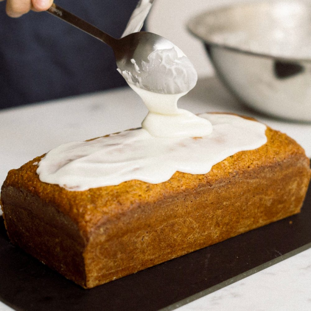 Pistachio cardamom loaf cake milk street