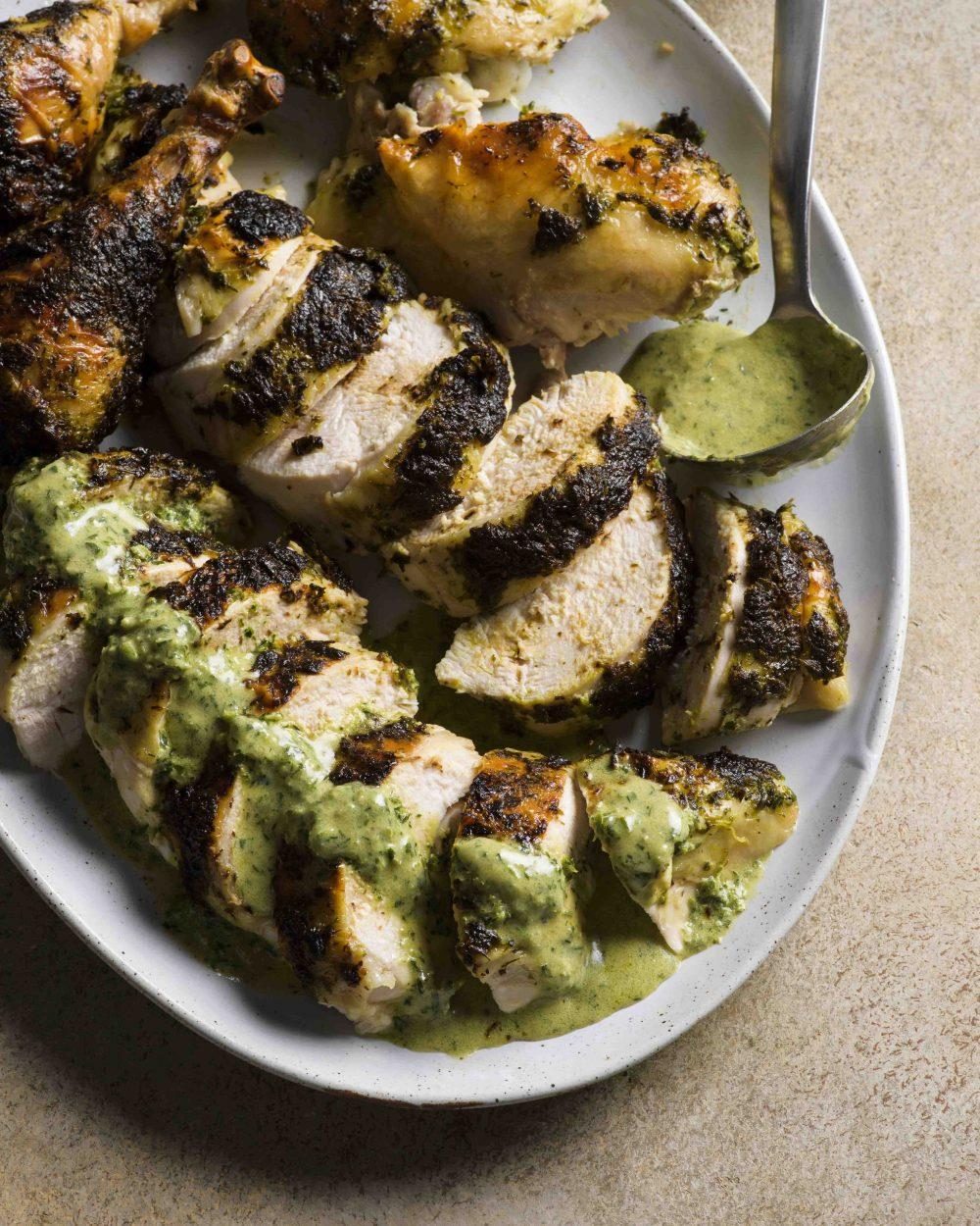 Roasted garlic herb creme fraiche chicken olia hercules