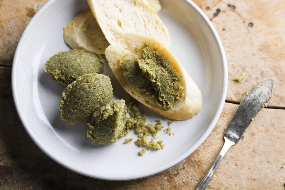 Made from pumpkin seeds, this rich, savory spread is fantastic on a crusty baguette.