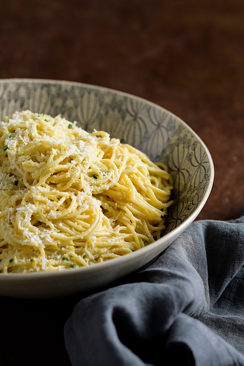 Spaghetti lemon pesto v