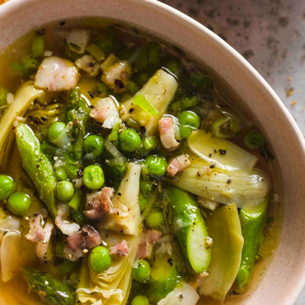 Tuscan style spring vegetable soup milk street