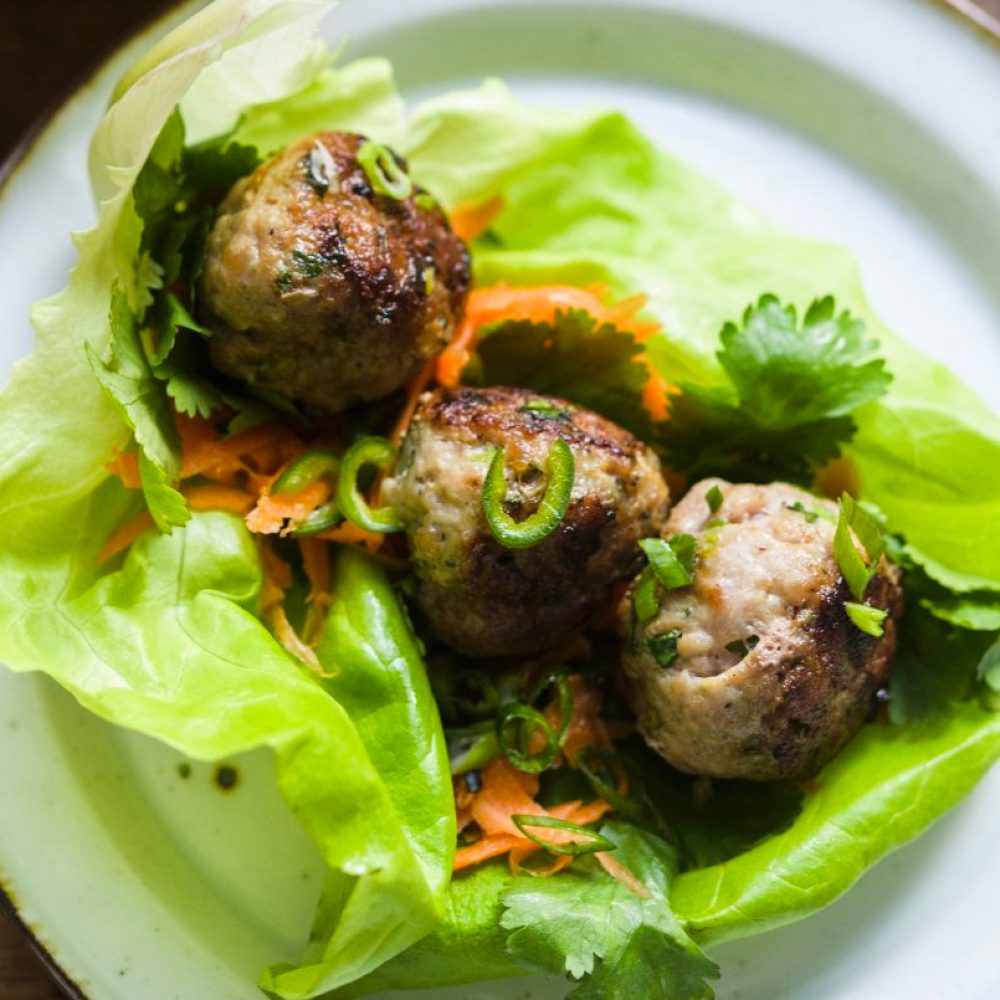 Vietnamese meatball lettuce wraps milk street