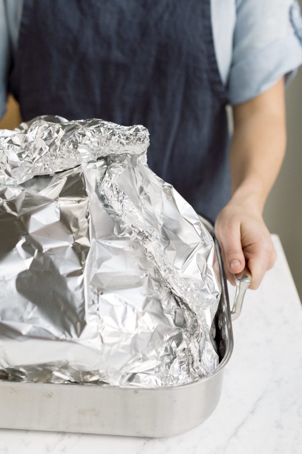 Fold Foil over Pork