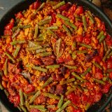 chicken-bean-paella-valencia-spain-dinner-rice