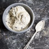 Crème Fraîche Ice Cream with Chocolate Chips and Crystallized Ginger