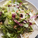 Greens with Walnuts, Parmesan and Pancetta Vinaigrette