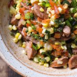 Maque Choux with Andouille Sausage Vertical
