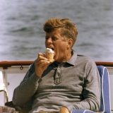 President Kennedy with ice cream cone 31 August 1963 1