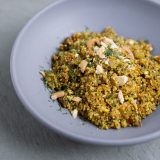 Quinoa Pilaf with Dates, Almonds and Carrot Juice