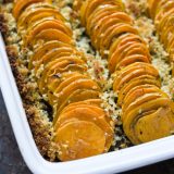 Sweet Potato and Shallot Casserole with Fennel Seed