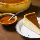 Triple creme cheesecake guava sauce h