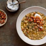 Turkish Beans with Pickled Tomatoes