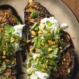 caramelized-tahini-cucumber-yogurt-sauce-roasted-eggplant
