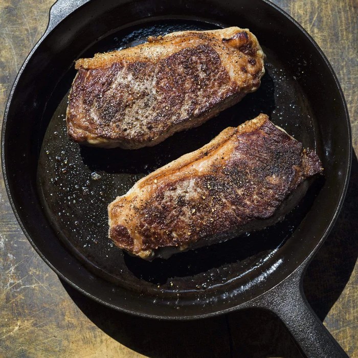 Rib-Eye Steaks With Rosemary and Pomegranate Molasses